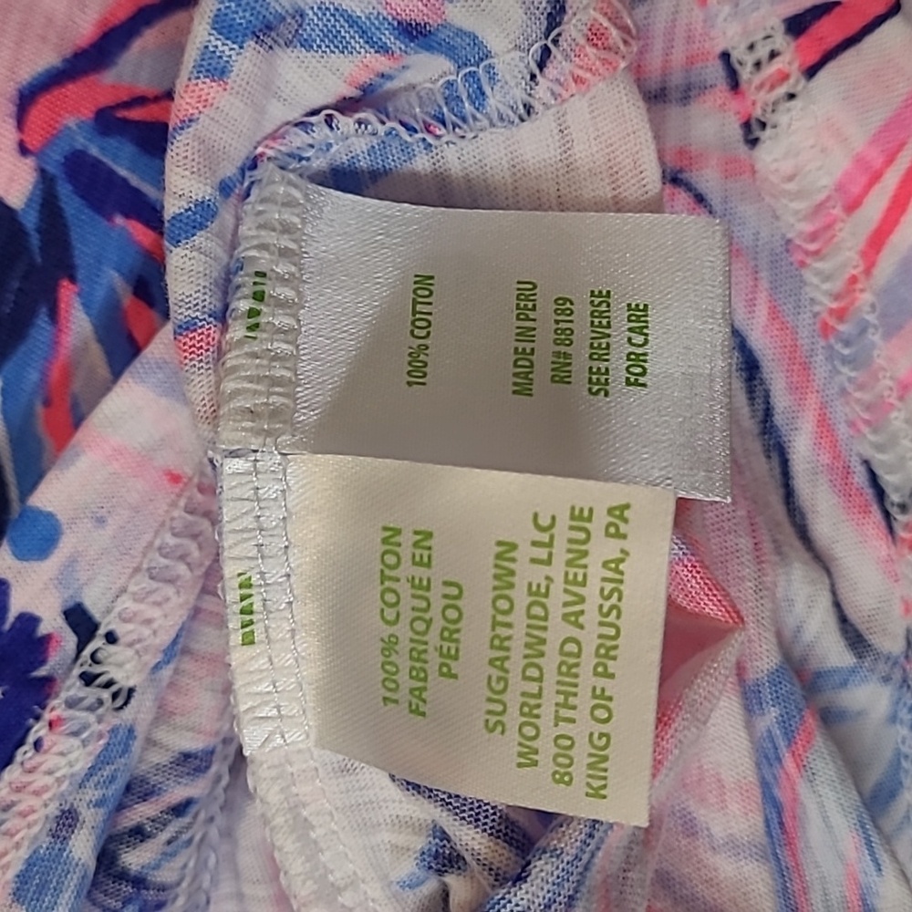 Lilly Pulitzer Pink and Blue Swirl Top used good condition zise XS - Picture 7 of 7